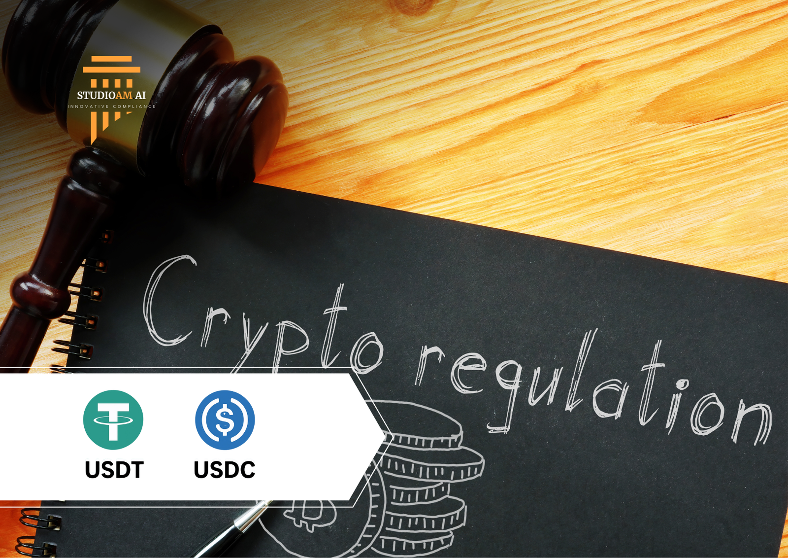 A visual representation of digital currency and regulation.
