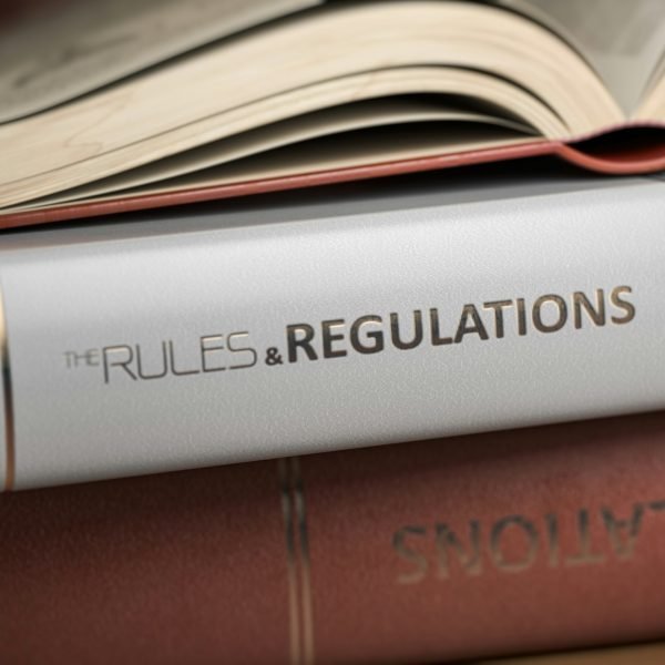 Rules and regulations book. Law, rules and regulations concept.